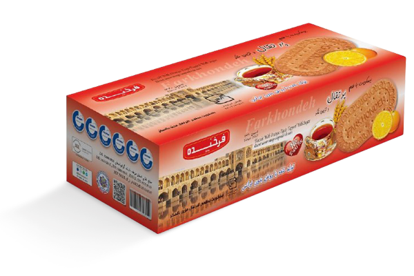 [2500101533601] بیسکویت فرخنده زبان 500 (یک ساله, پرتقالی, جعبه 450 گرمی)